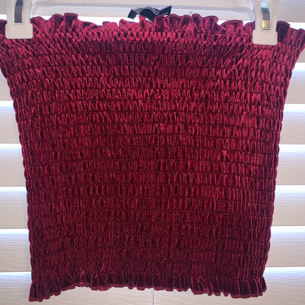 Satin tube top